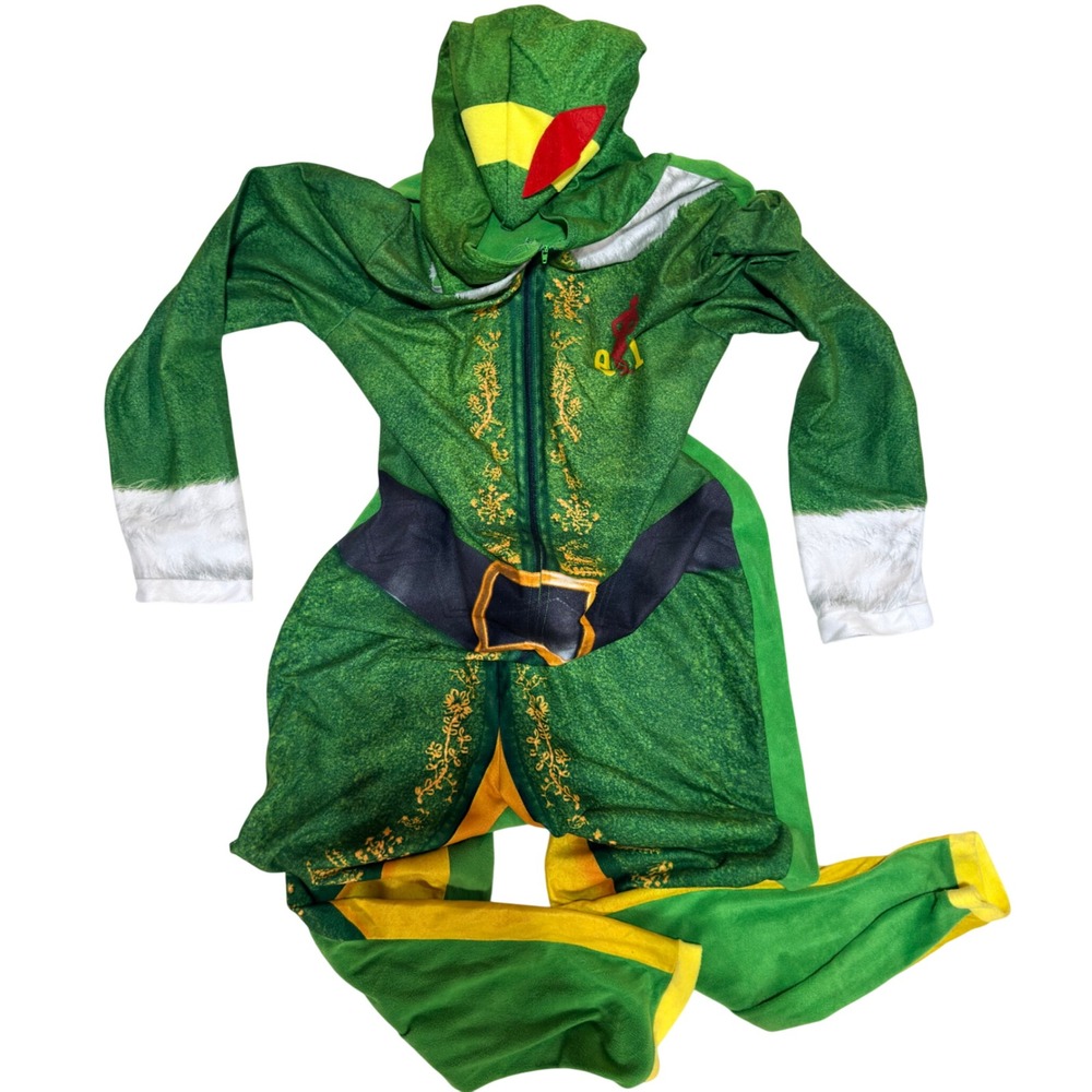 Elf Movie Buddy the Elf Union Suit Costume Adult Medium Green Christmas PJ